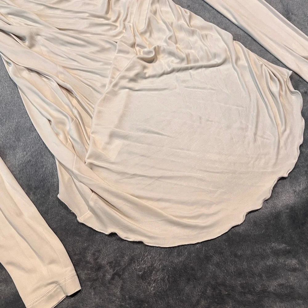 ALLSAINTS NWOT GISELE ROUCHED BODYCON ZIP DRESS - Picture 14 of 16